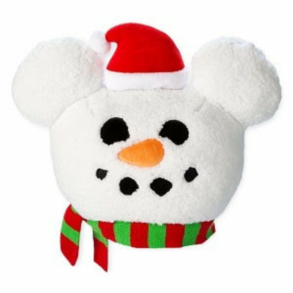 Disney Throw Pillow - Christmas Santa Mickey Snowman Face